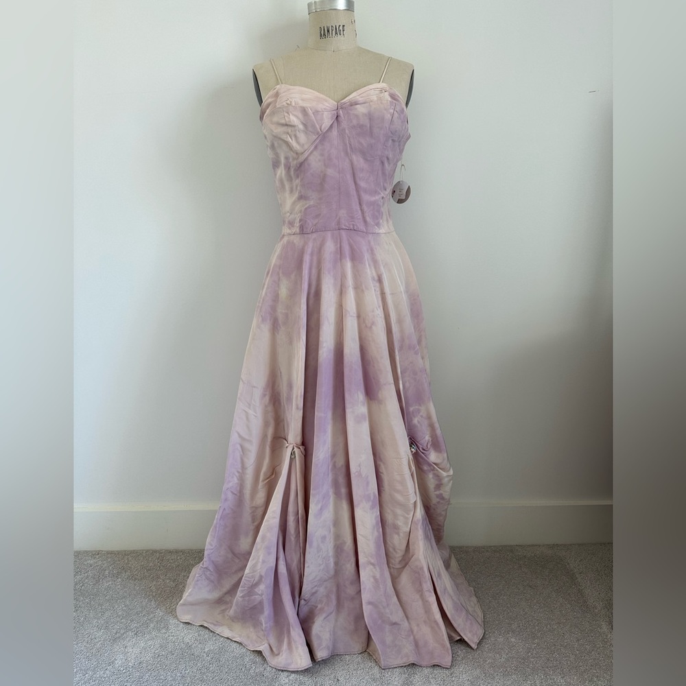 Vintage tie dye prom dress